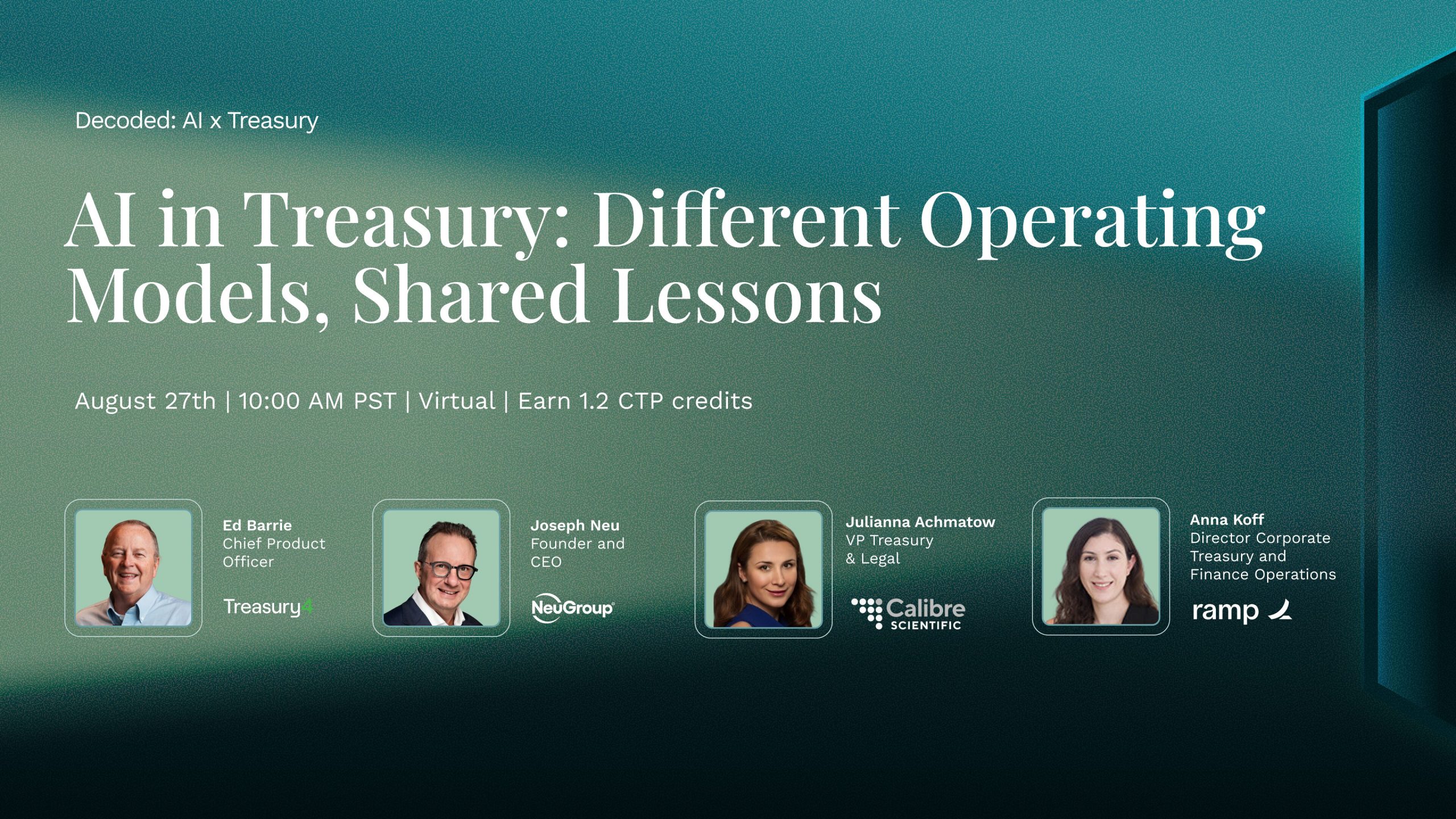 AI in Treasury: Different Operating Models, Shared Lessons