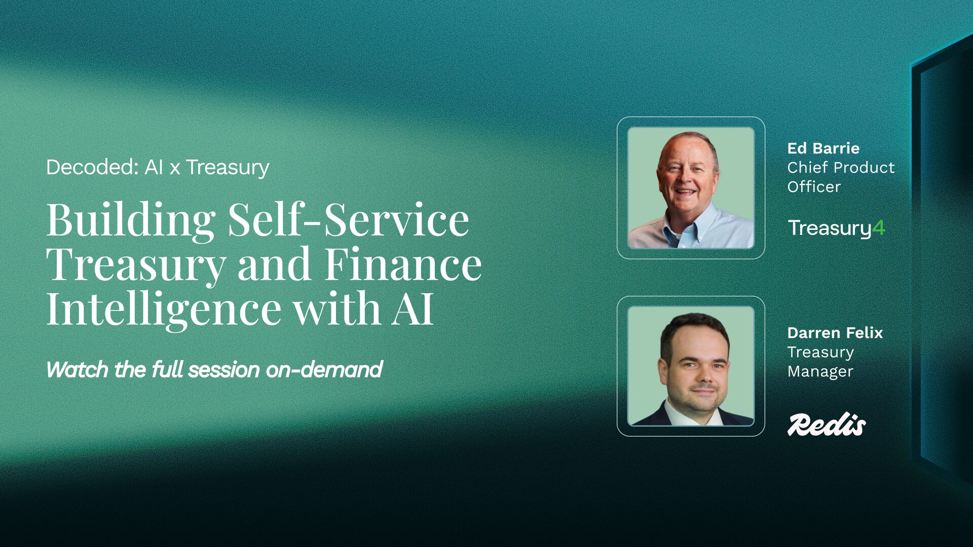 Building Self-Service Treasury and Finance Intelligence with AI
